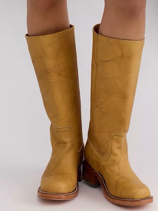 Frye Shoes - Frye Campus 14L Boots- Banana